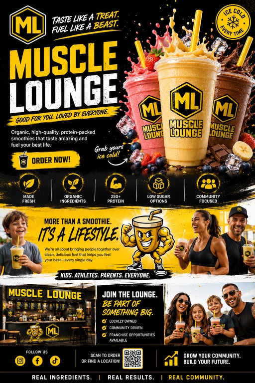 Muscle Lounge promotional poster